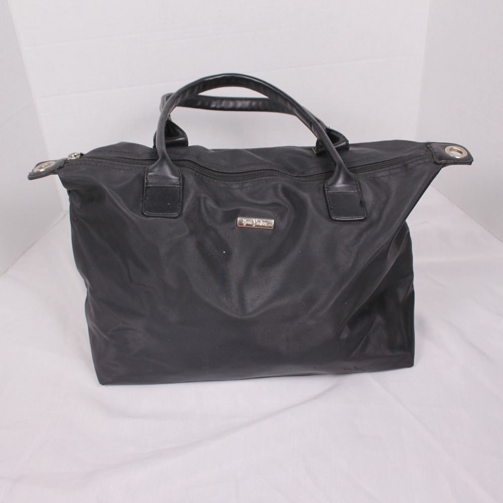 Yani J'adore Black Nylon Tote Bag‎ Top Handle Shoulder Bag